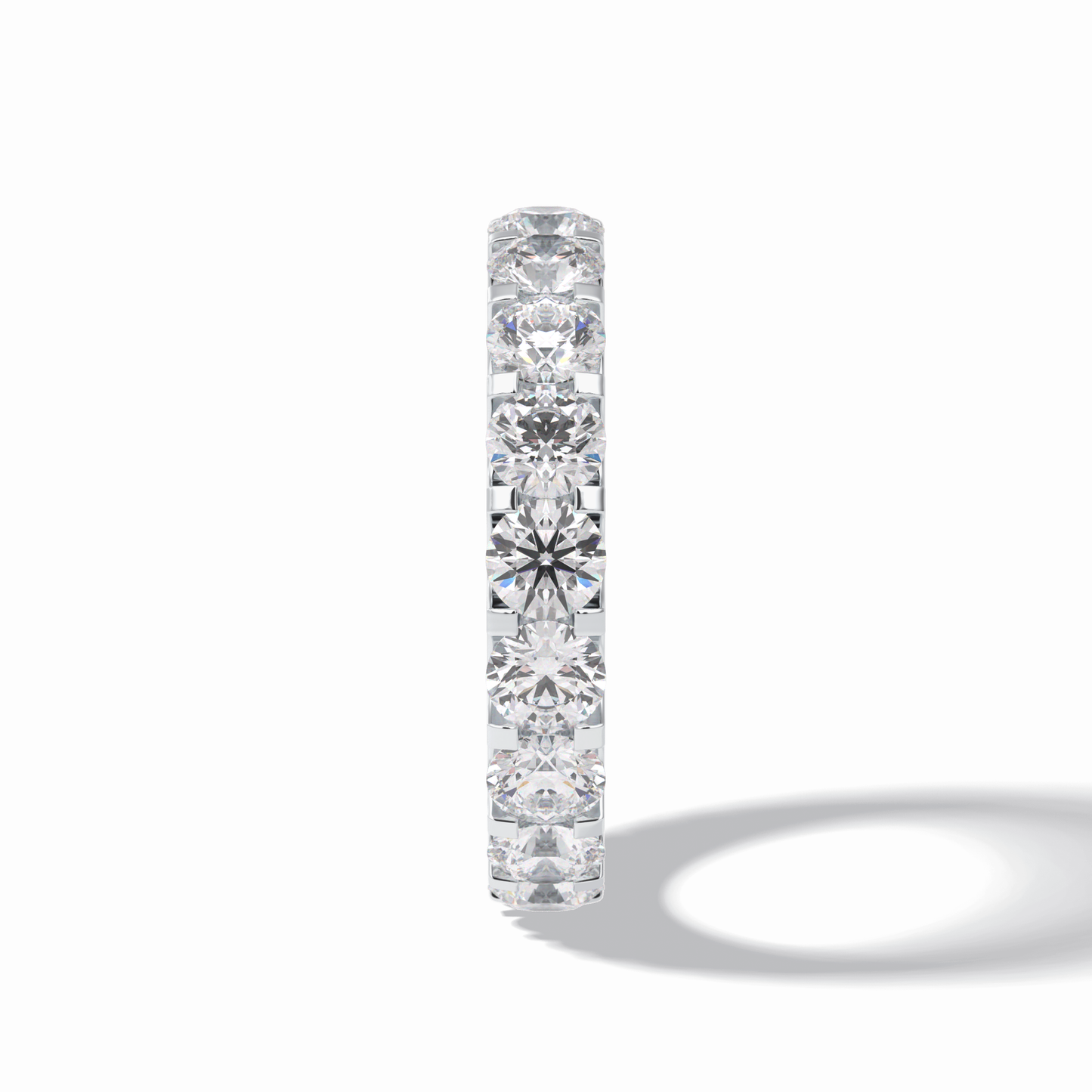 3.03 TCW Round Shape Full Eternity Wedding Band 4
