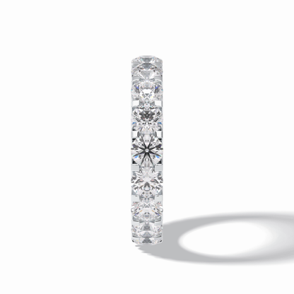 3.03 TCW Round Shape Full Eternity Wedding Band 4