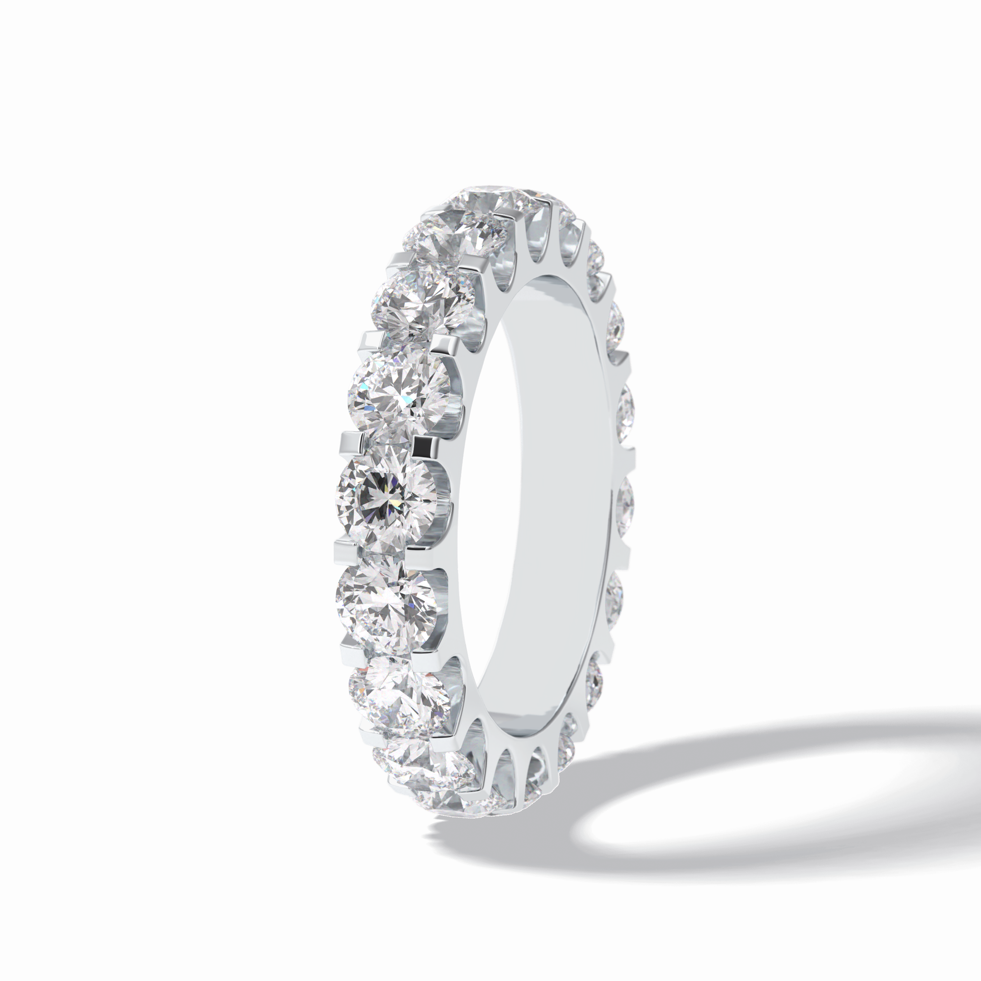 3.03 TCW Round Shape Full Eternity Wedding Band 5
