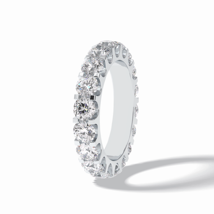 3.03 TCW Round Shape Full Eternity Wedding Band 5
