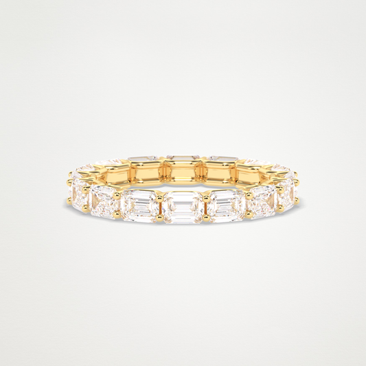 3.27 TCW Emerald Lab Grown Diamond Full Eternity Wedding Band