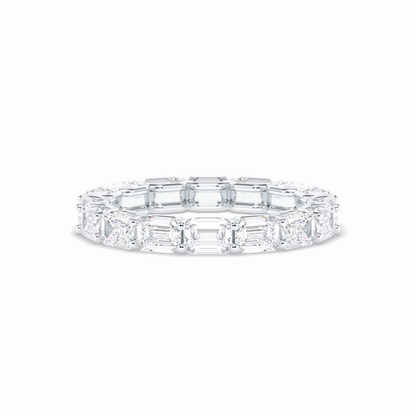 3.27 TCW Emerald Shape Full Eternity Wedding Band 1