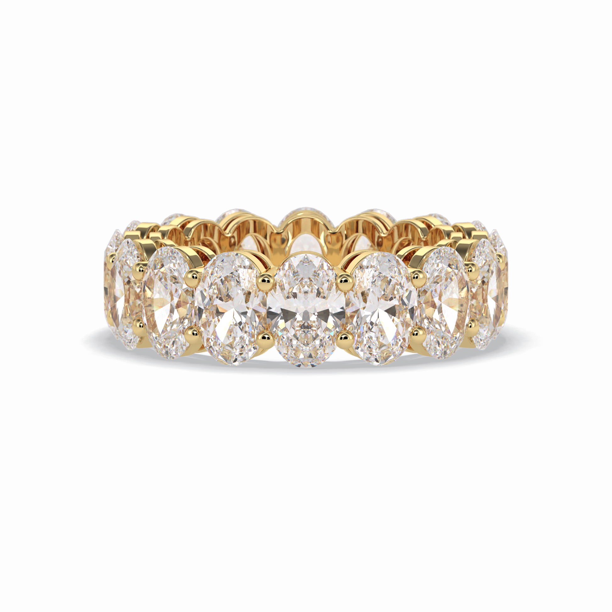 7.99 TCW Oval Style Full Eternity Wedding Band