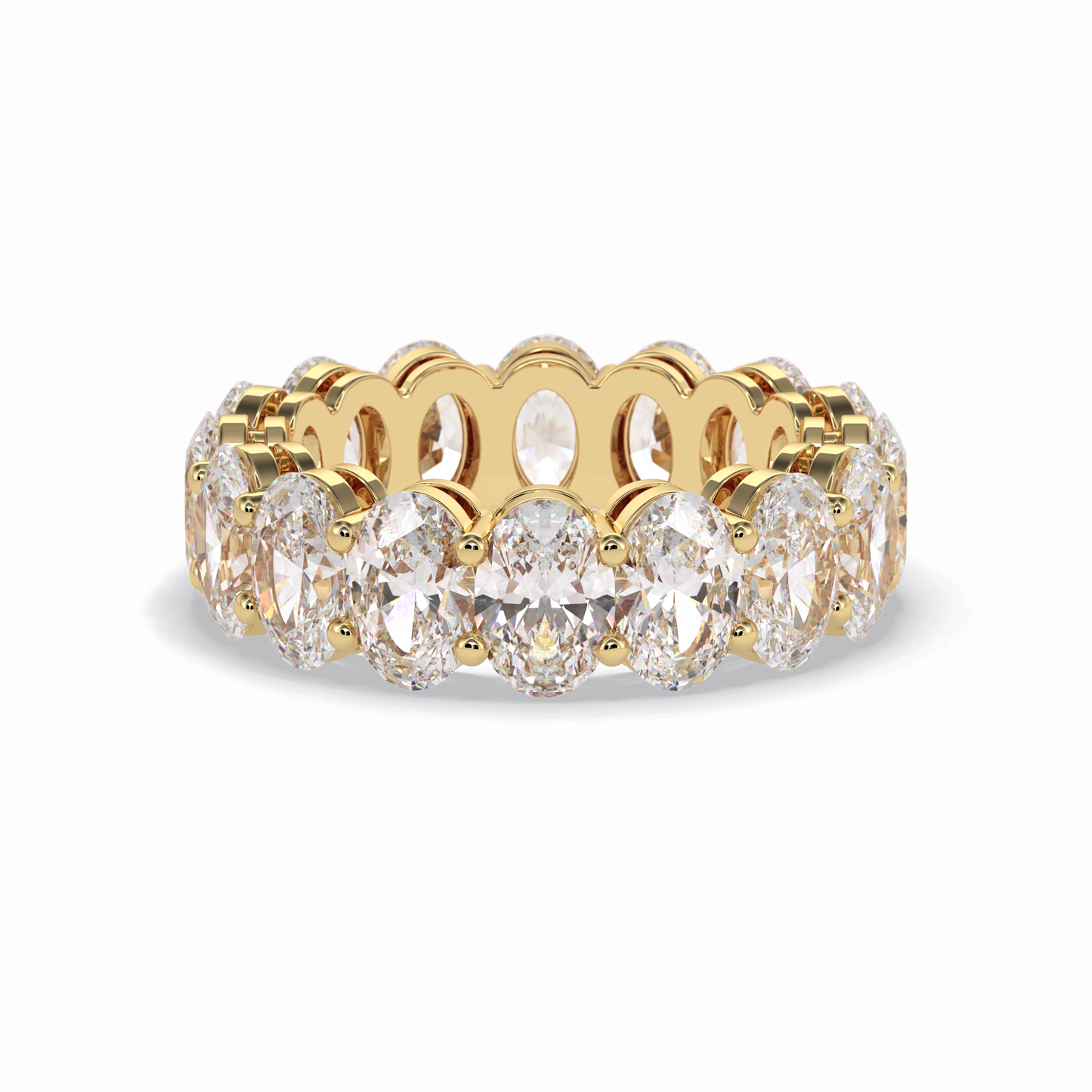 7.99 TCW Oval Style Full Eternity Wedding Band