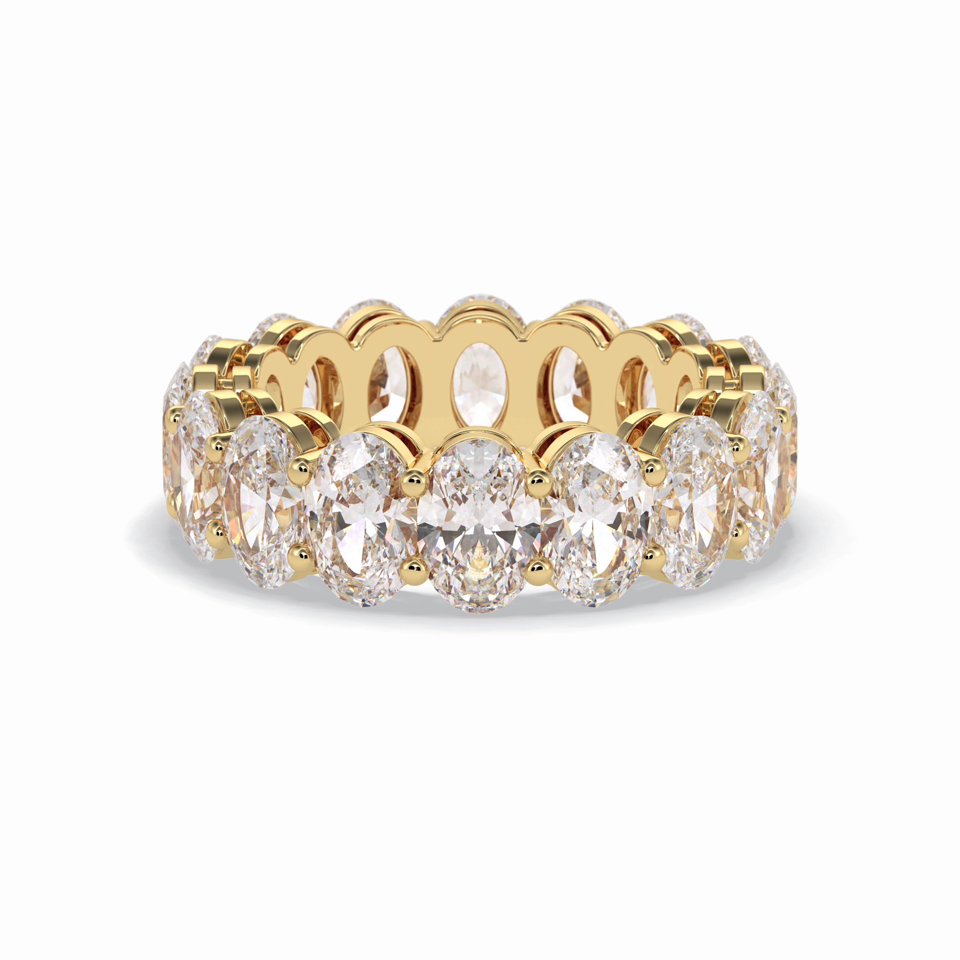 7.99 TCW Oval Style Full Eternity Wedding Band