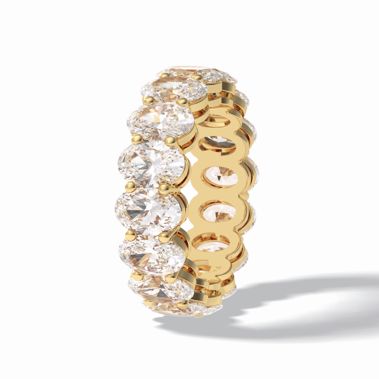7.99 TCW Oval Style Full Eternity Wedding Band