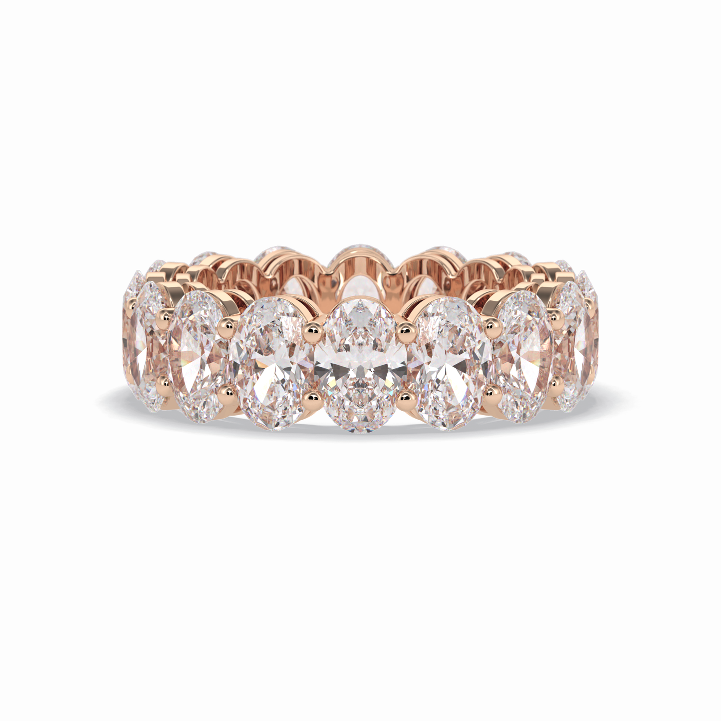 7.99 TCW Oval Style Full Eternity Wedding Band