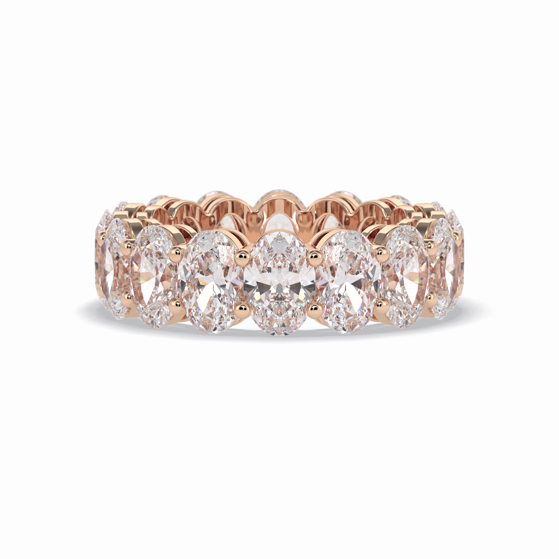7.99 TCW Oval Style Full Eternity Wedding Band