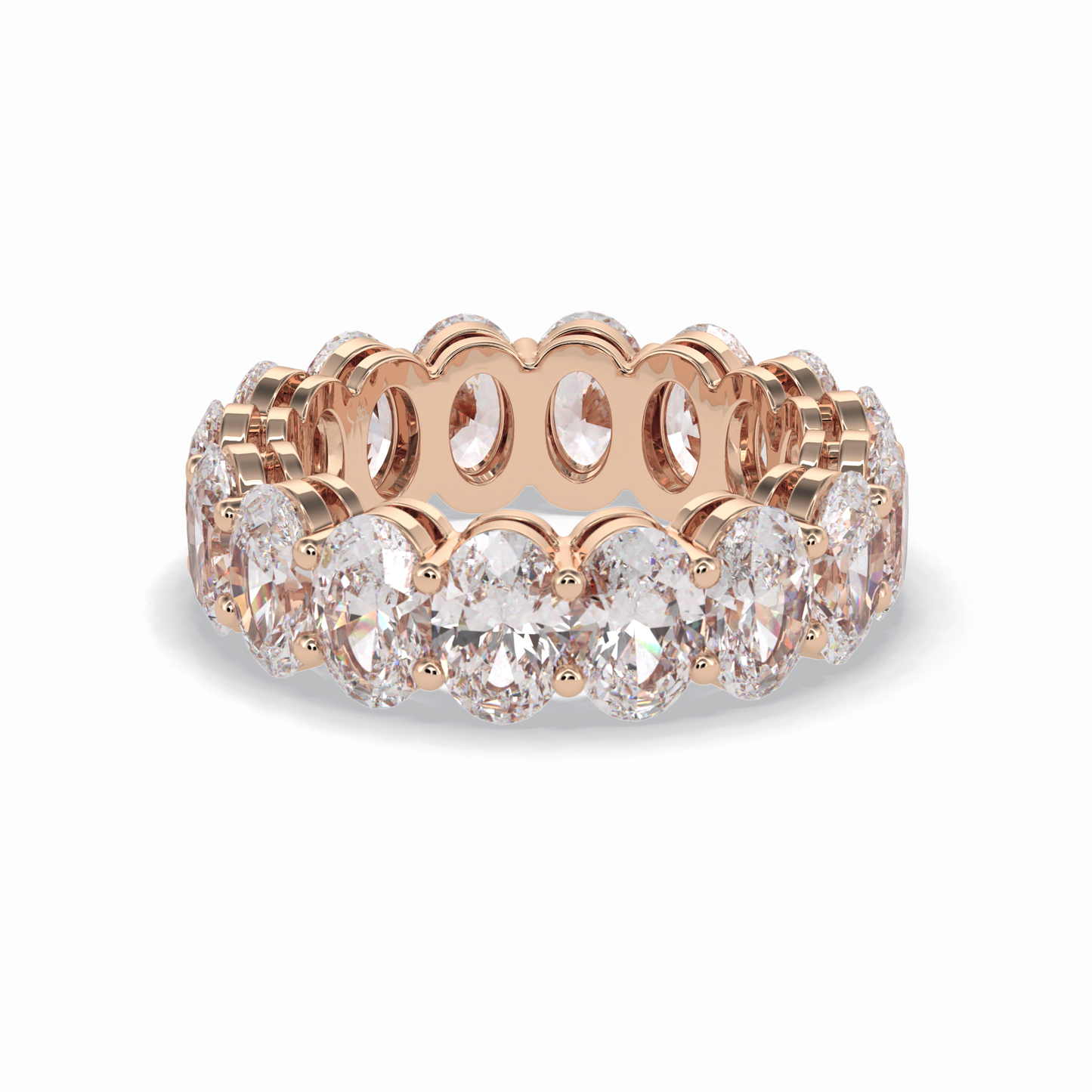 7.99 TCW Oval Style Full Eternity Wedding Band