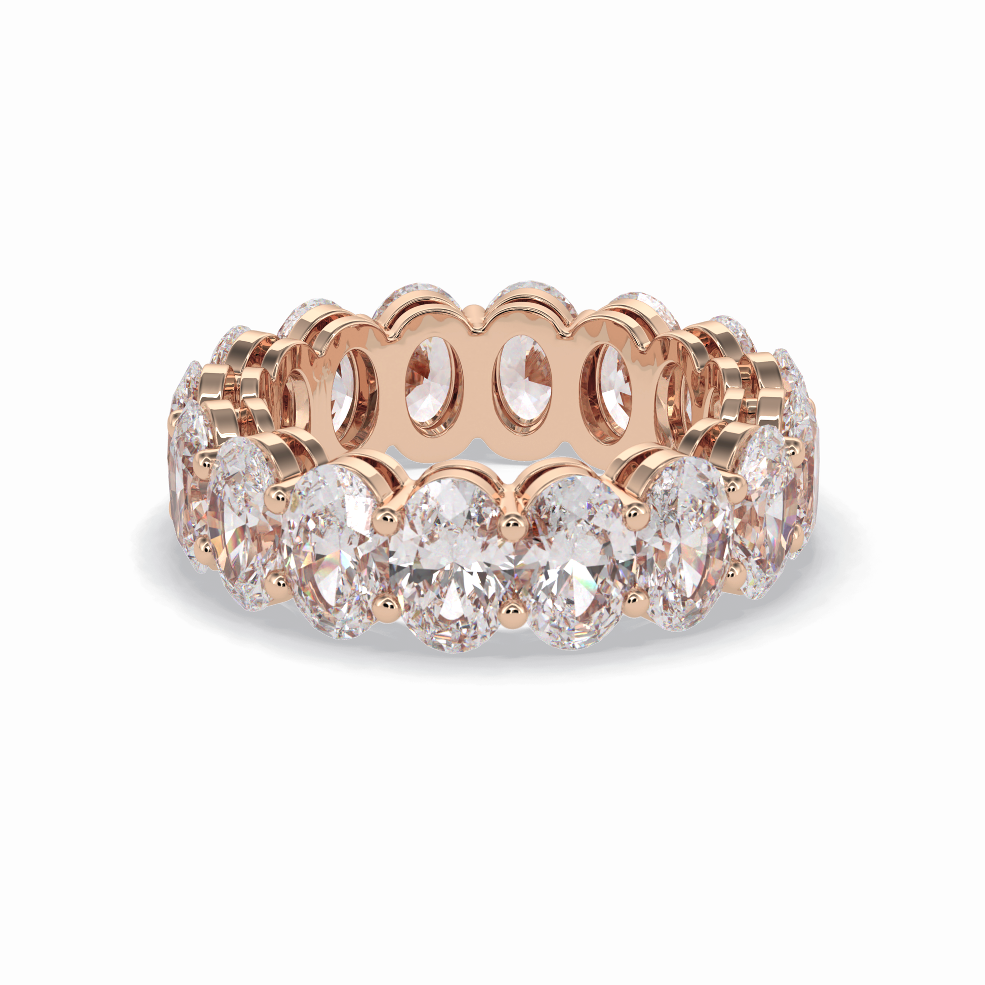7.99 TCW Oval Style Full Eternity Wedding Band