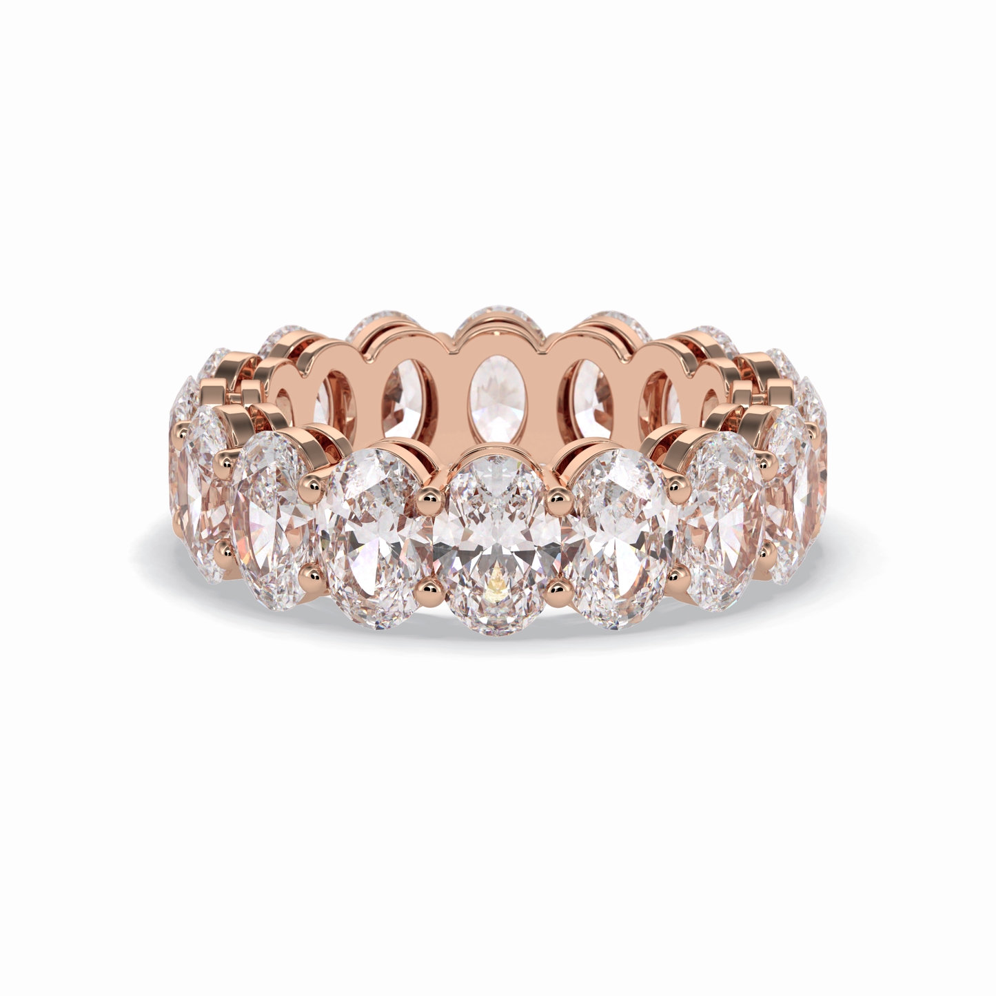 7.99 TCW Oval Style Full Eternity Wedding Band