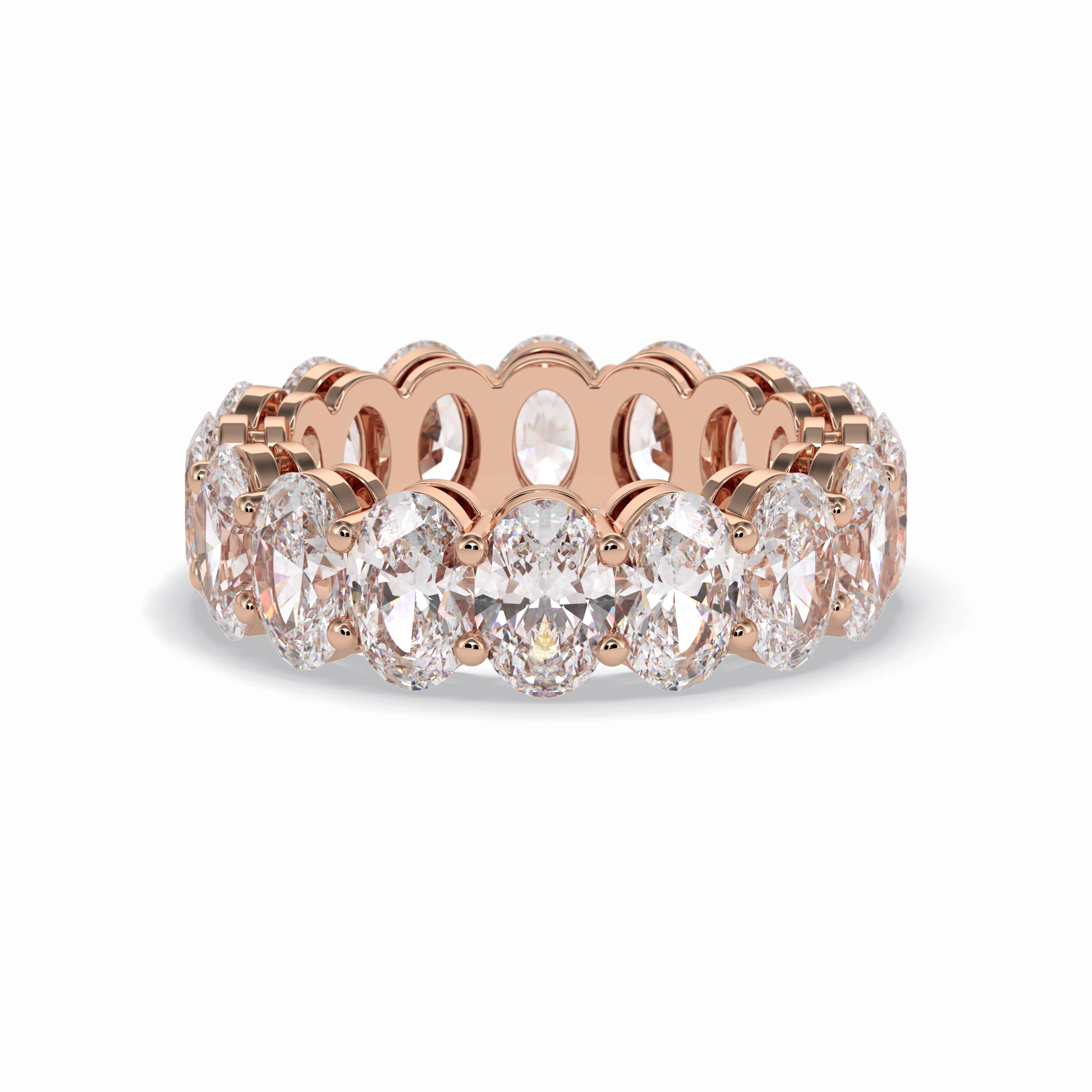 7.99 TCW Oval Style Full Eternity Wedding Band