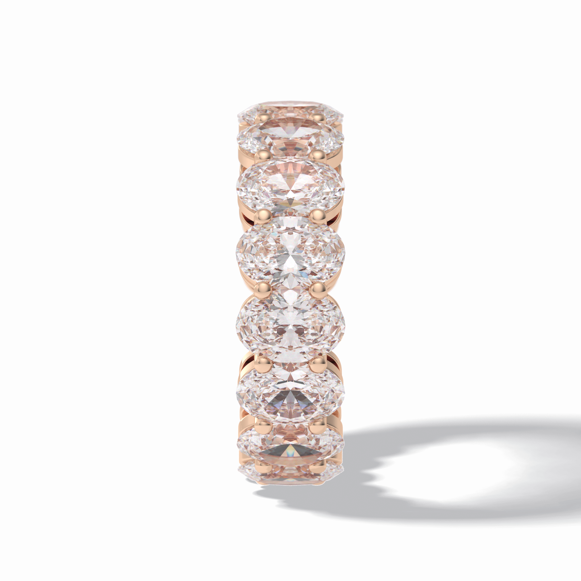 7.99 TCW Oval Style Full Eternity Wedding Band