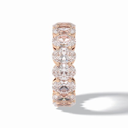 7.99 TCW Oval Style Full Eternity Wedding Band