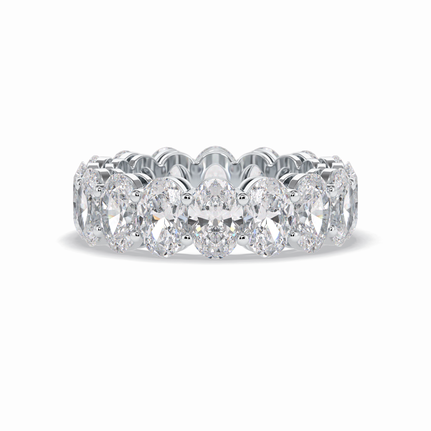 7.99 TCW Oval Style Full Eternity Wedding Band