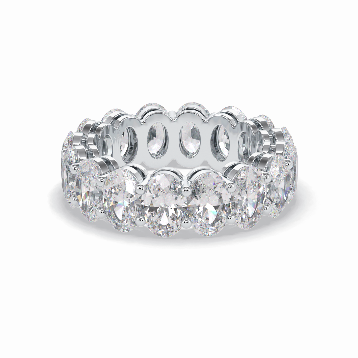 7.99 TCW Oval Style Full Eternity Wedding Band