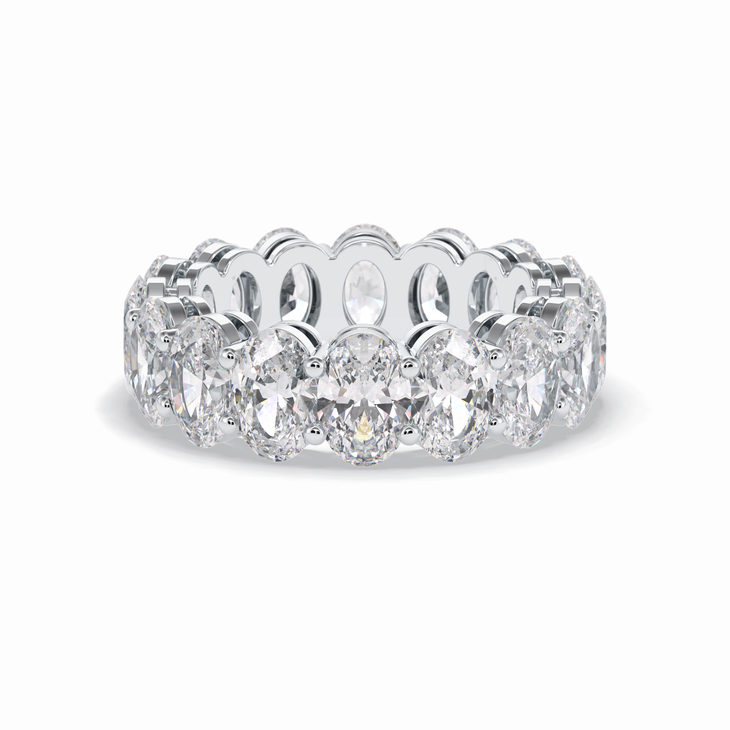 7.99 TCW Oval Style Full Eternity Wedding Band