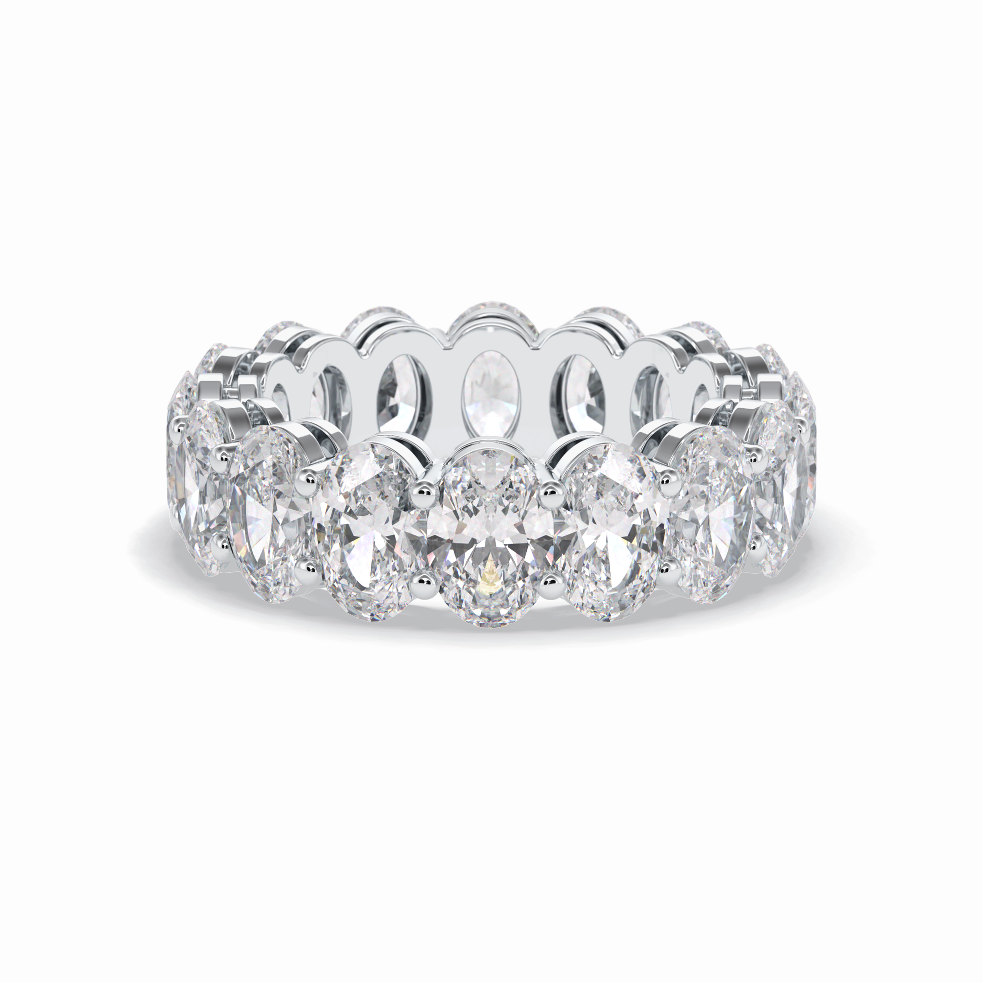 7.99 TCW Oval Style Full Eternity Wedding Band