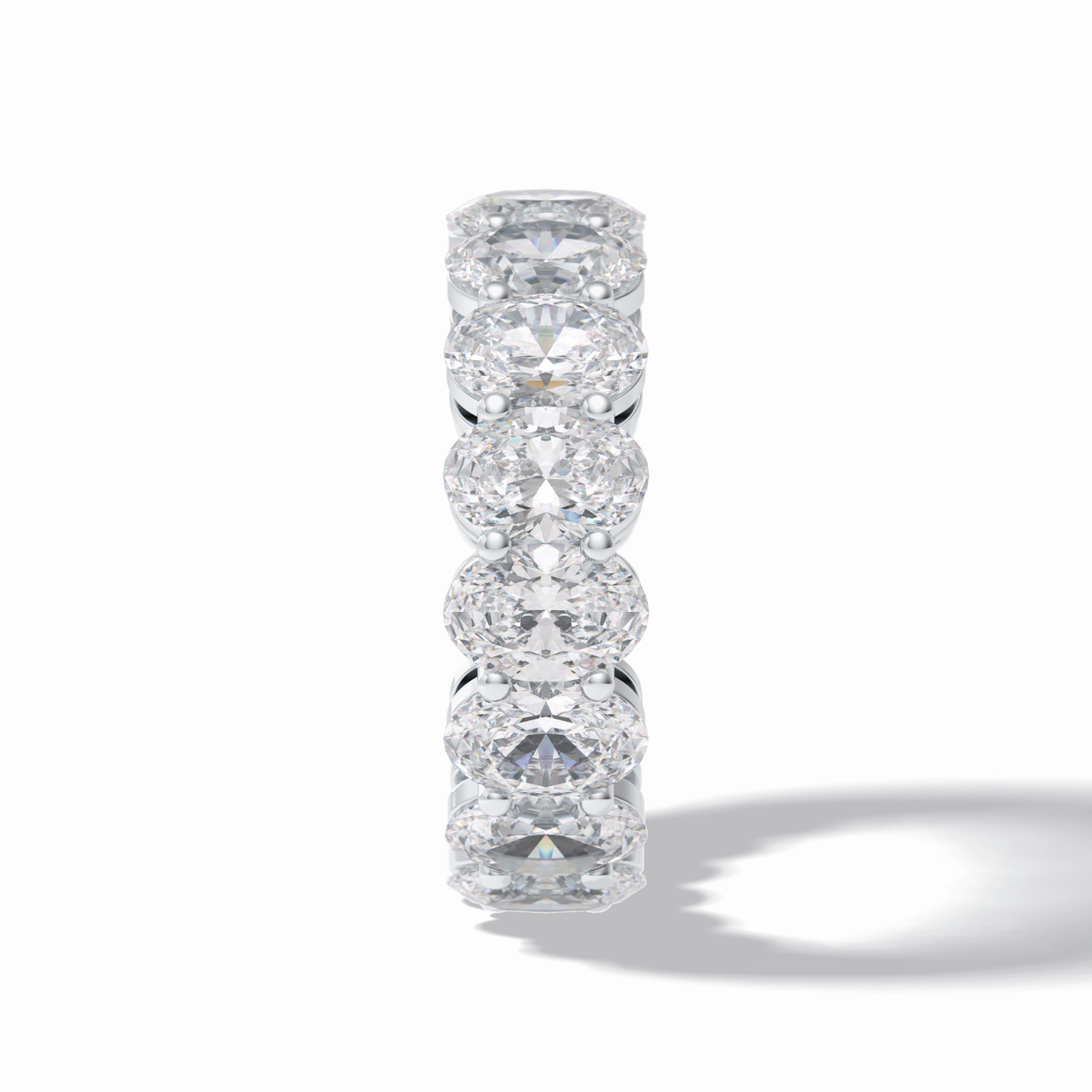 7.99 TCW Oval Style Full Eternity Wedding Band