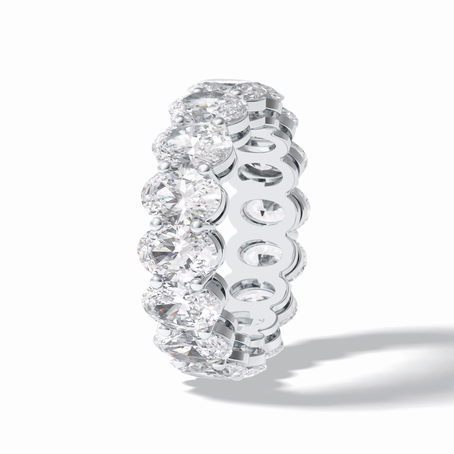 7.99 TCW Oval Style Full Eternity Wedding Band