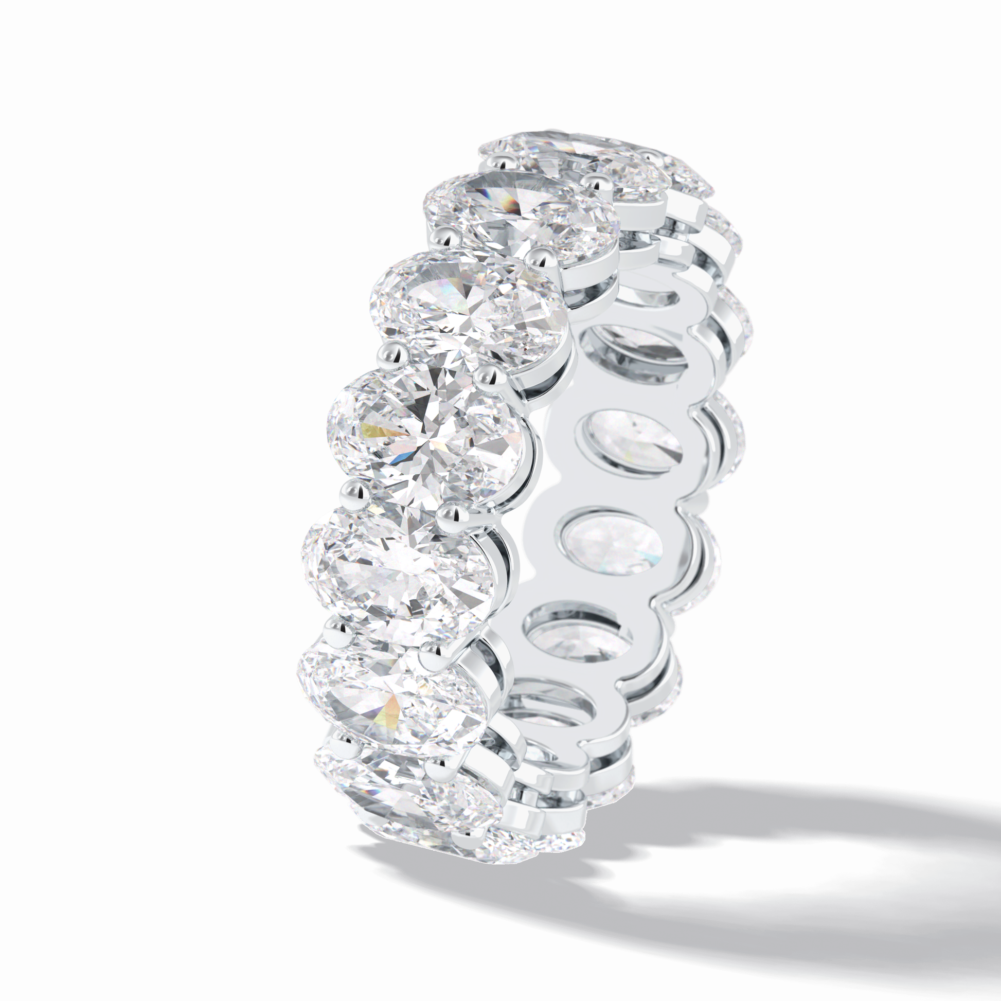 7.99 TCW Oval Style Full Eternity Wedding Band