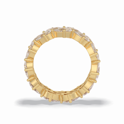 4.48 TCW Pear Style Full Eternity Wedding Band