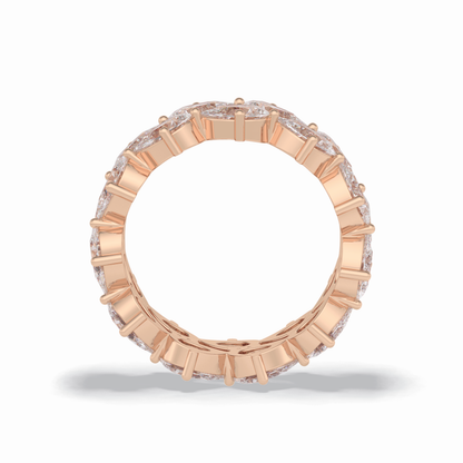 4.48 TCW Pear Style Full Eternity Wedding Band