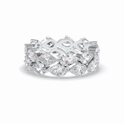 4.48 TCW Pear Style Full Eternity Wedding Band