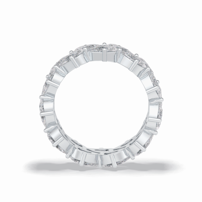4.48 TCW Pear Style Full Eternity Wedding Band