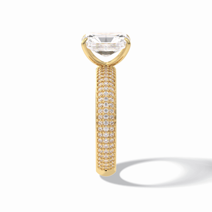 Radiant Pave Lab Grown Diamond Engagement Ring