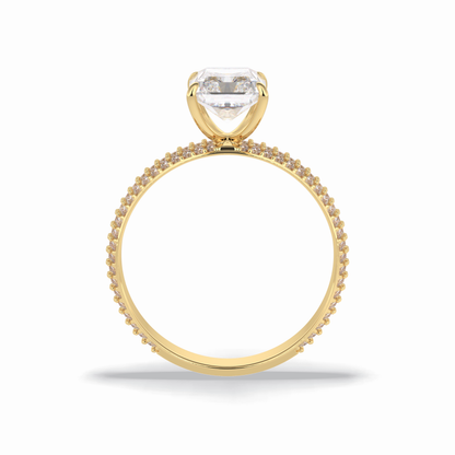 Radiant Pave Lab Grown Diamond Engagement Ring