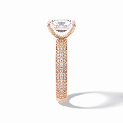 Radiant Pave Lab Grown Diamond Engagement Ring