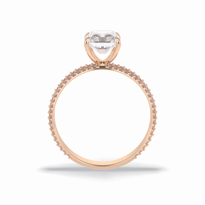 Radiant Pave Lab Grown Diamond Engagement Ring