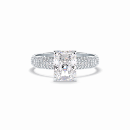 Radiant Pave Lab Grown Diamond Engagement Ring