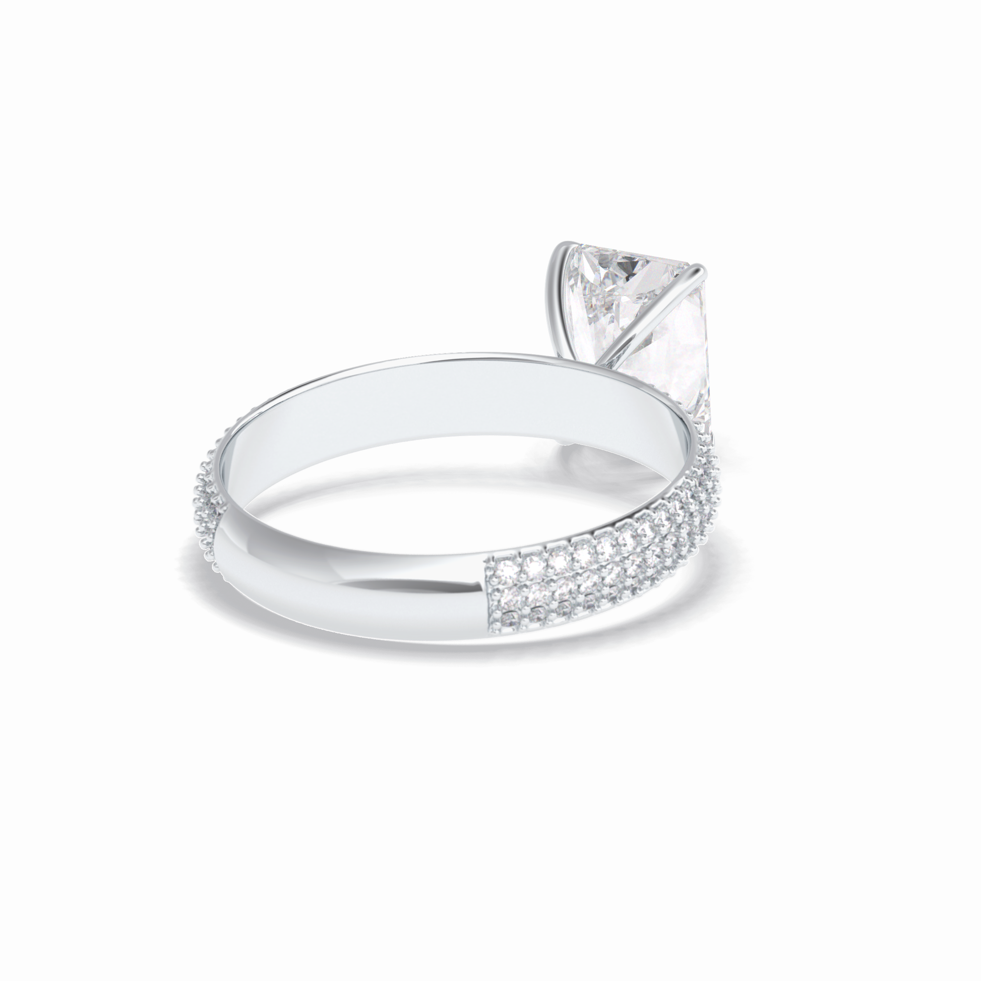 Radiant Pave Lab Grown Diamond Engagement Ring
