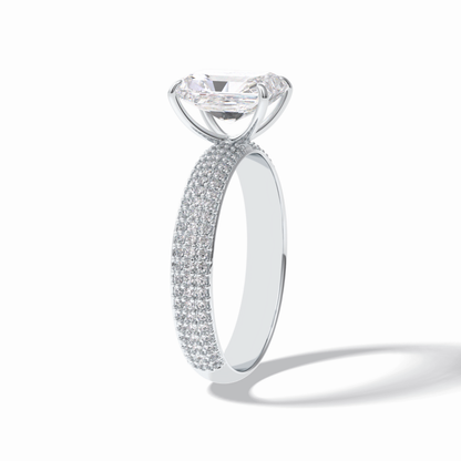Radiant Pave Lab Grown Diamond Engagement Ring