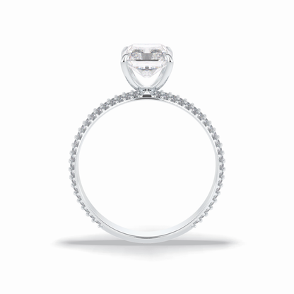 Radiant Pave Lab Grown Diamond Engagement Ring