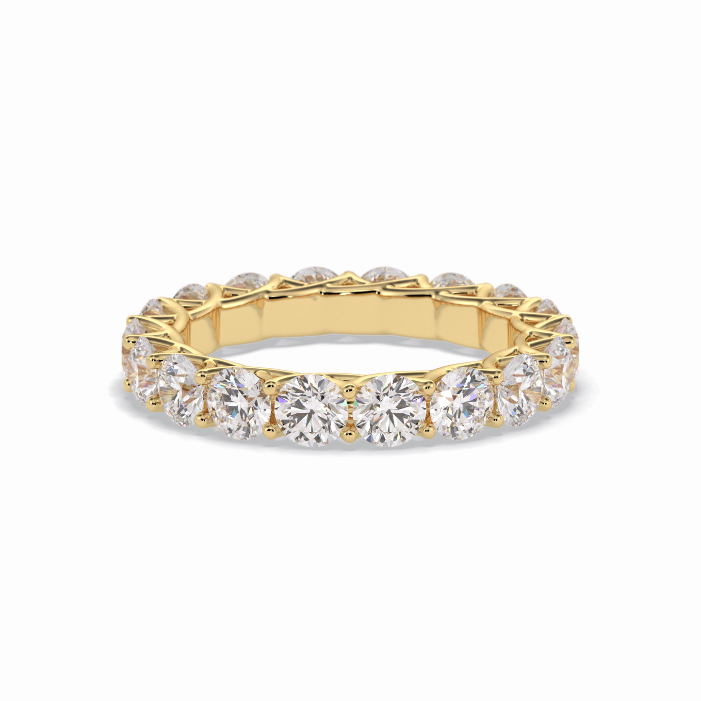 3.52 TCW Round Style Full Eternity Wedding Band