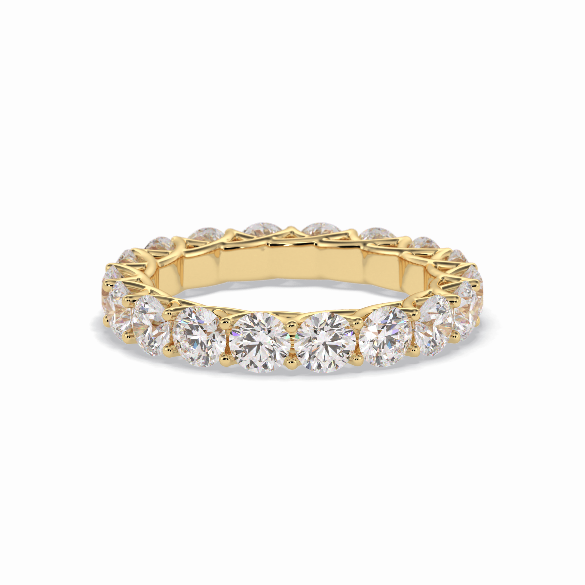 3.52 TCW Round Style Full Eternity Wedding Band
