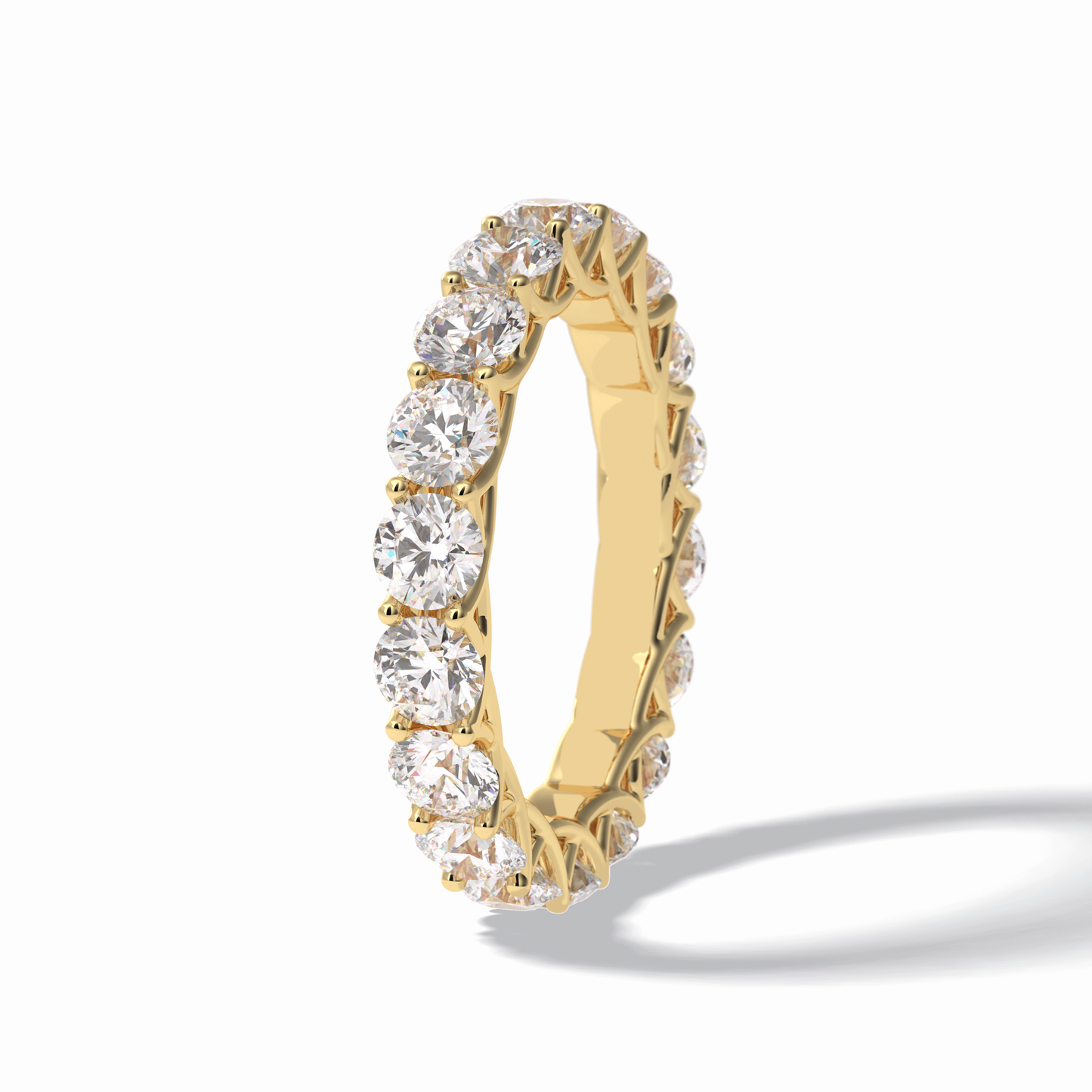3.52 TCW Round Style Full Eternity Wedding Band