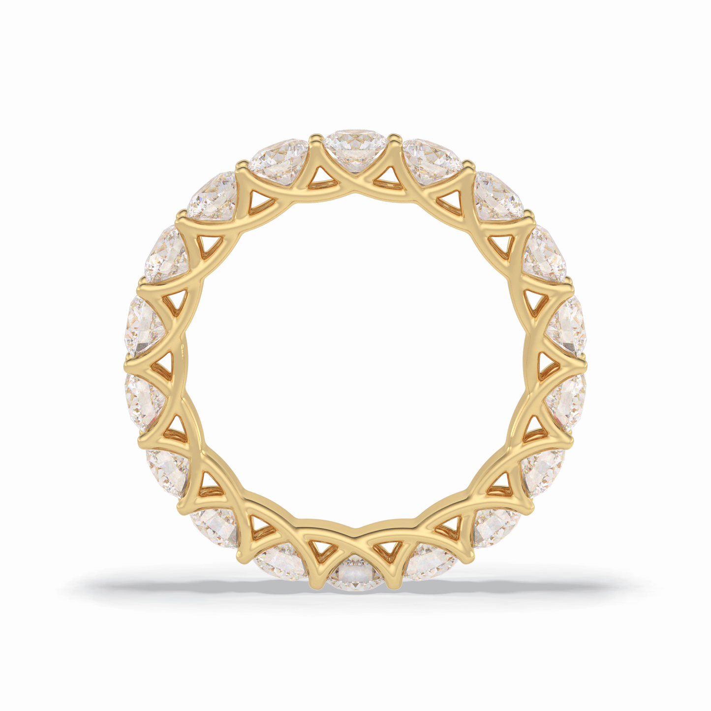 3.52 TCW Round Style Full Eternity Wedding Band