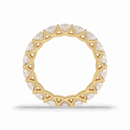 3.52 TCW Round Style Full Eternity Wedding Band