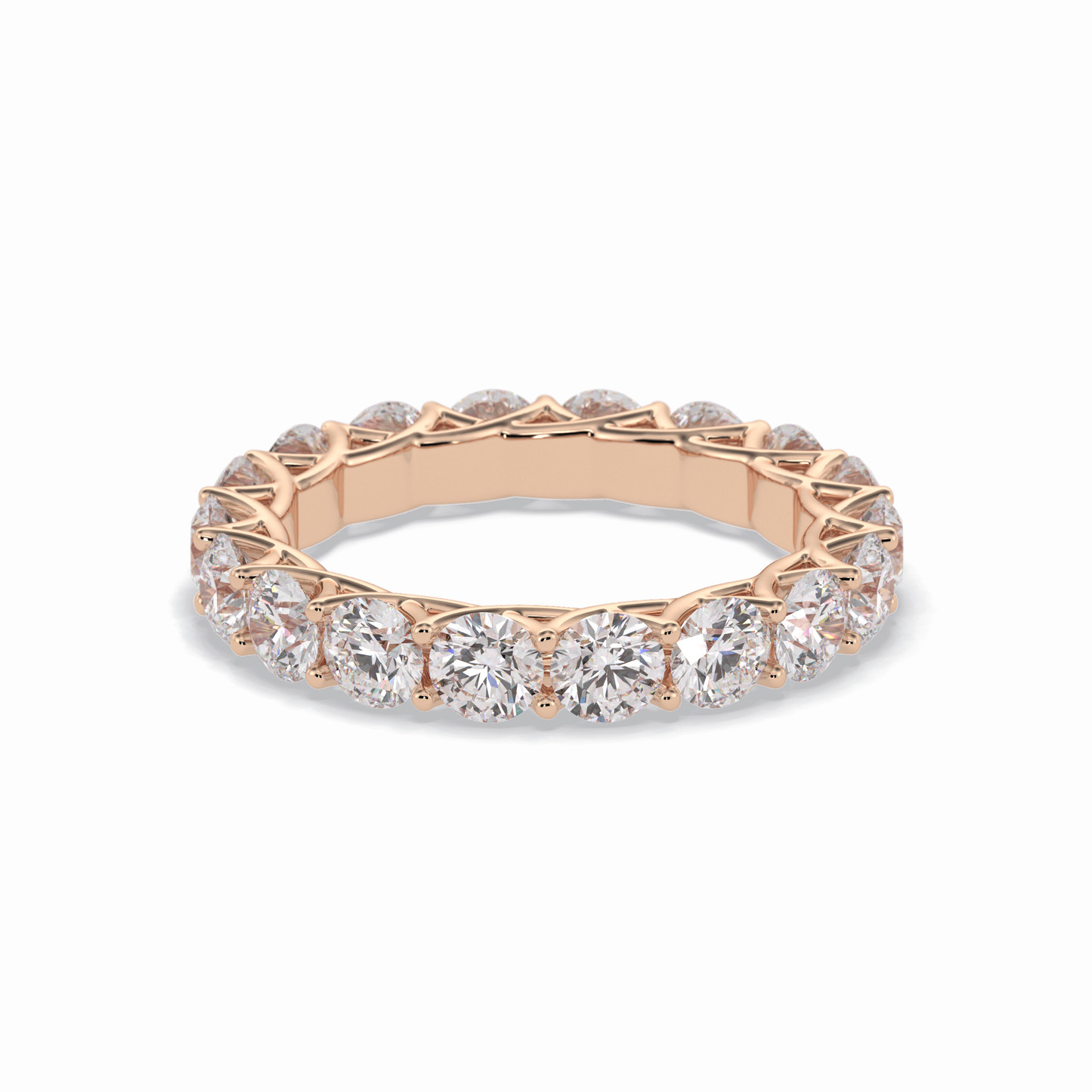 3.52 TCW Round Style Full Eternity Wedding Band