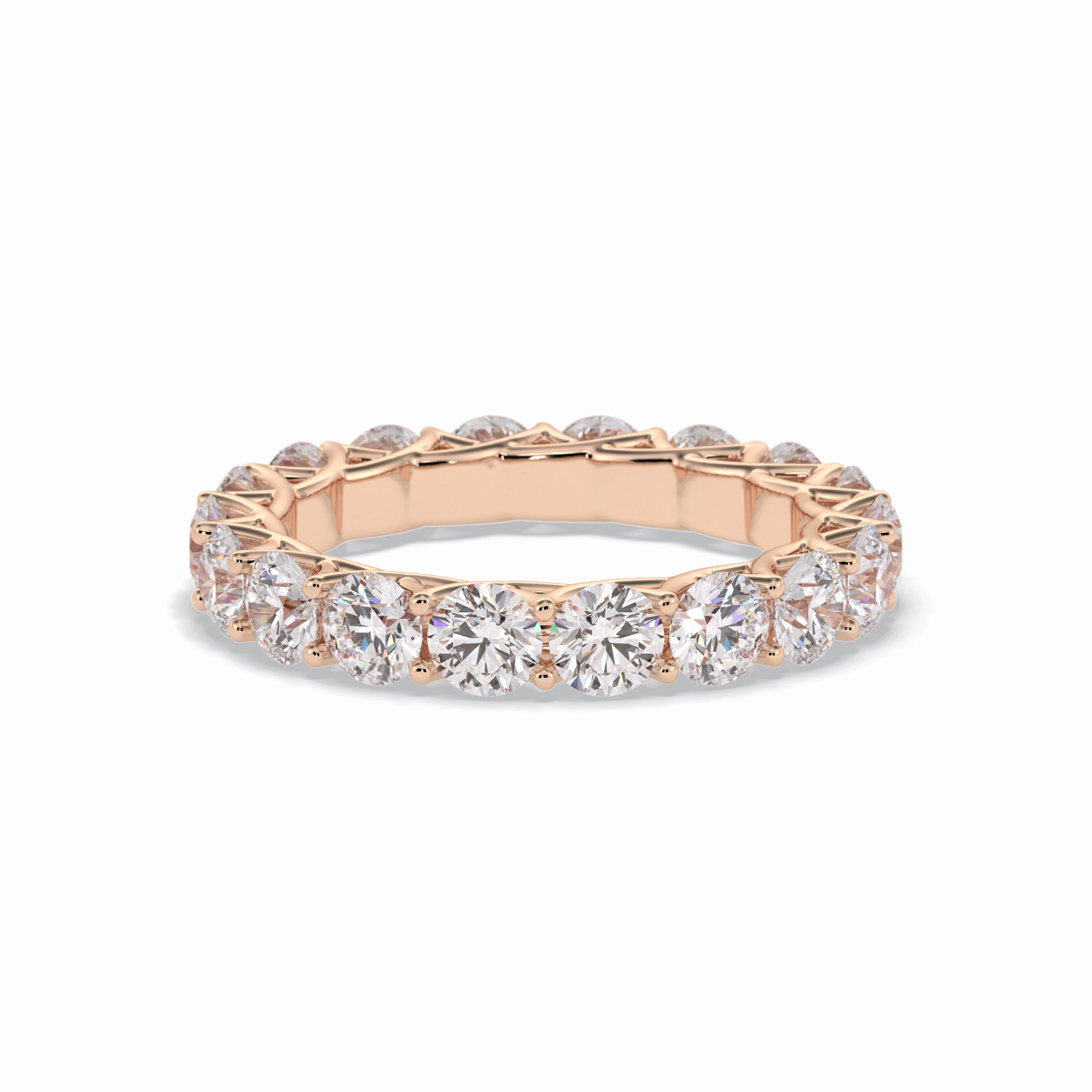 3.52 TCW Round Style Full Eternity Wedding Band