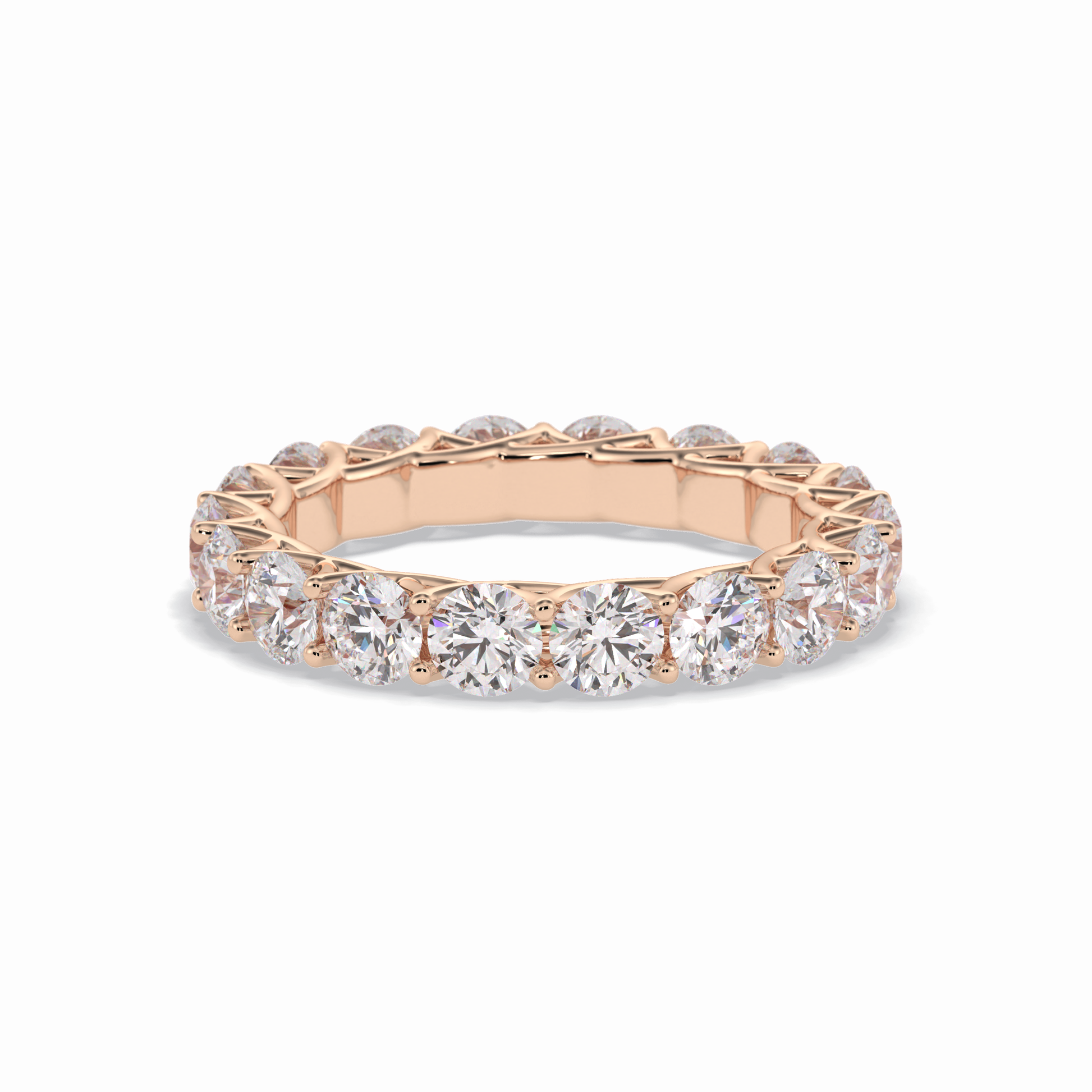 3.52 TCW Round Style Full Eternity Wedding Band