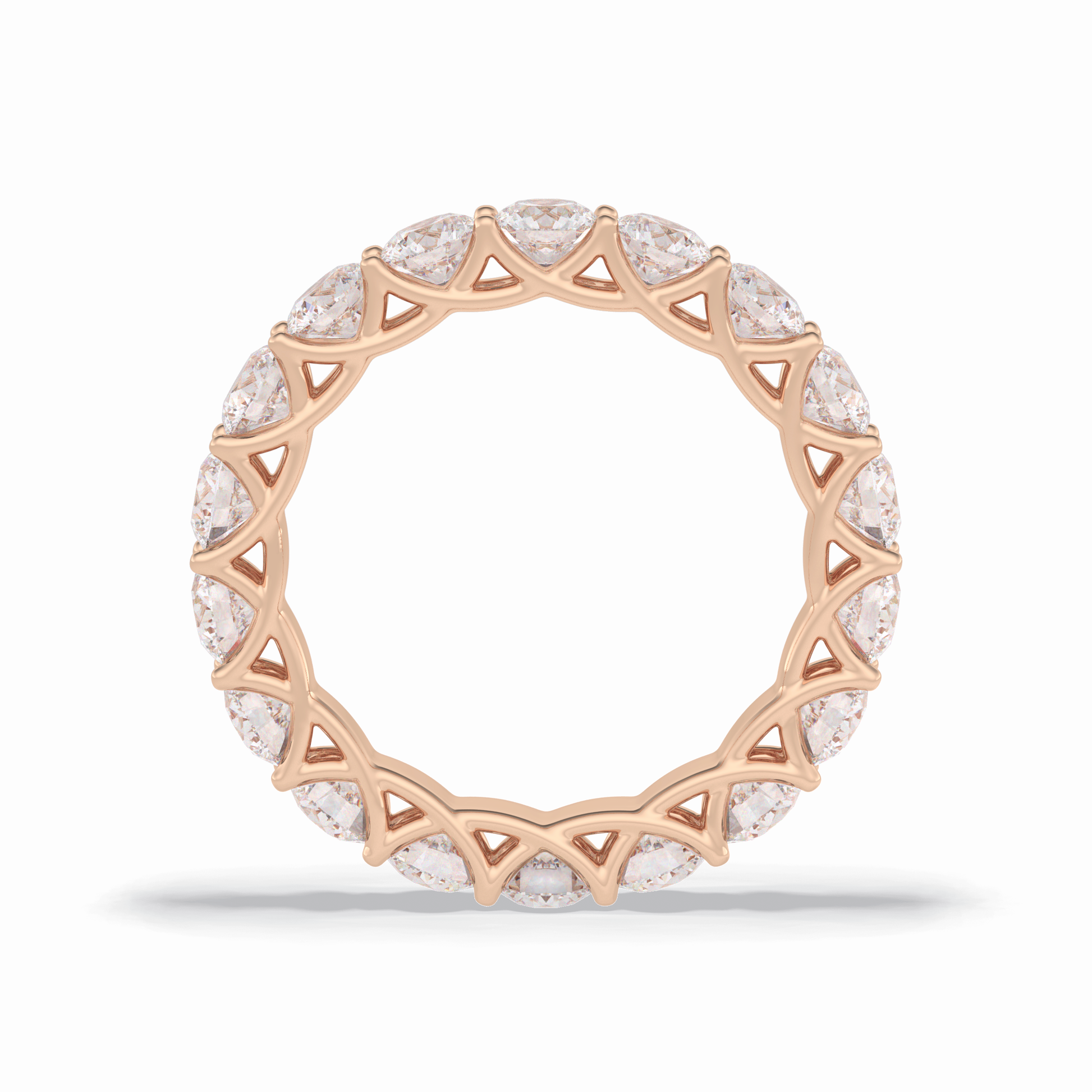 3.52 TCW Round Style Full Eternity Wedding Band