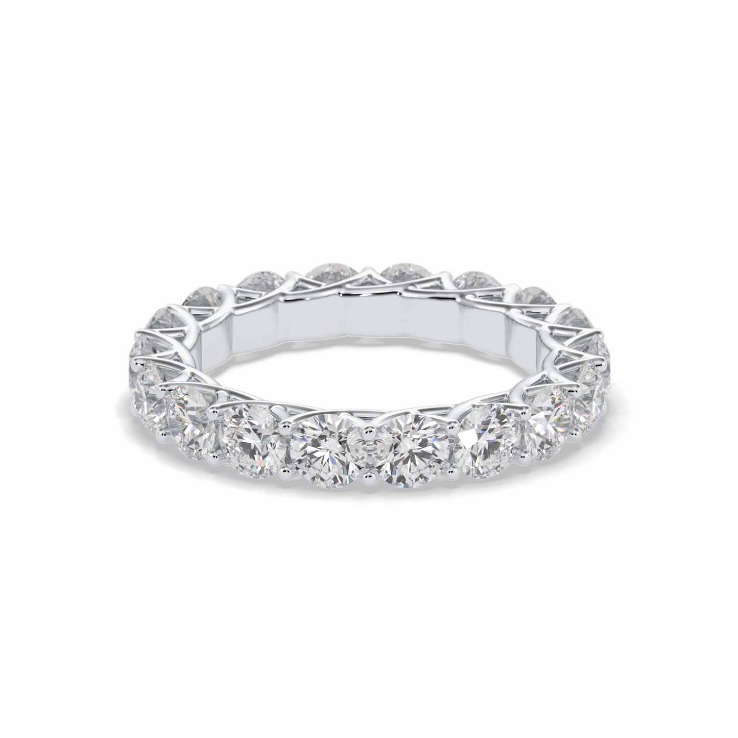 3.52 TCW Round Style Full Eternity Wedding Band