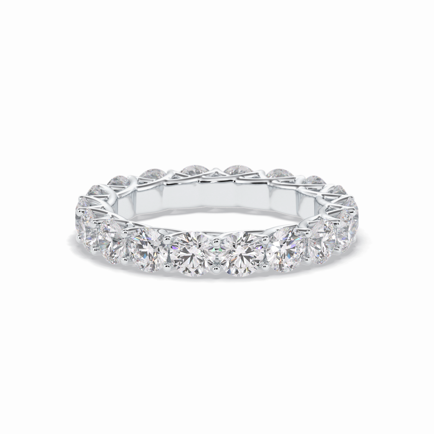 3.52 TCW Round Style Full Eternity Wedding Band