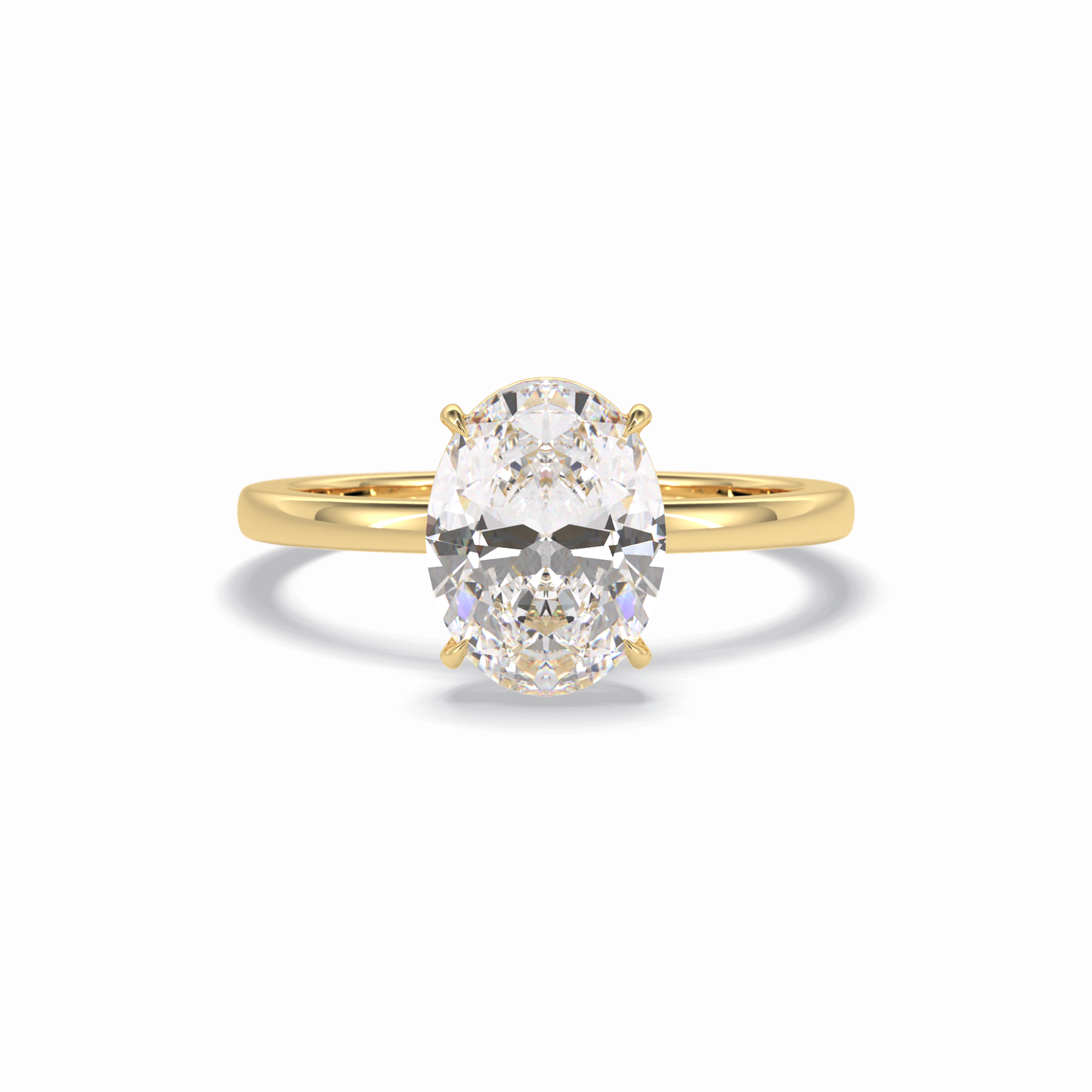 Oval Solitaire Lab Grown Diamond Engagement Ring