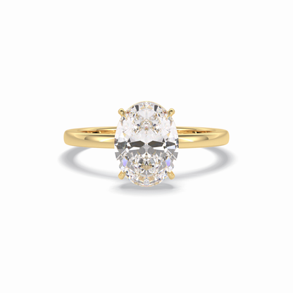Oval Solitaire Lab Grown Diamond Engagement Ring